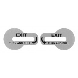 Etiqueta de la manija de la puerta